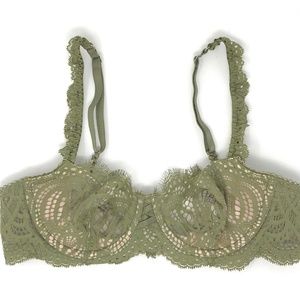 34D Victoria's Secret Olive Lace Dream Angels Bra